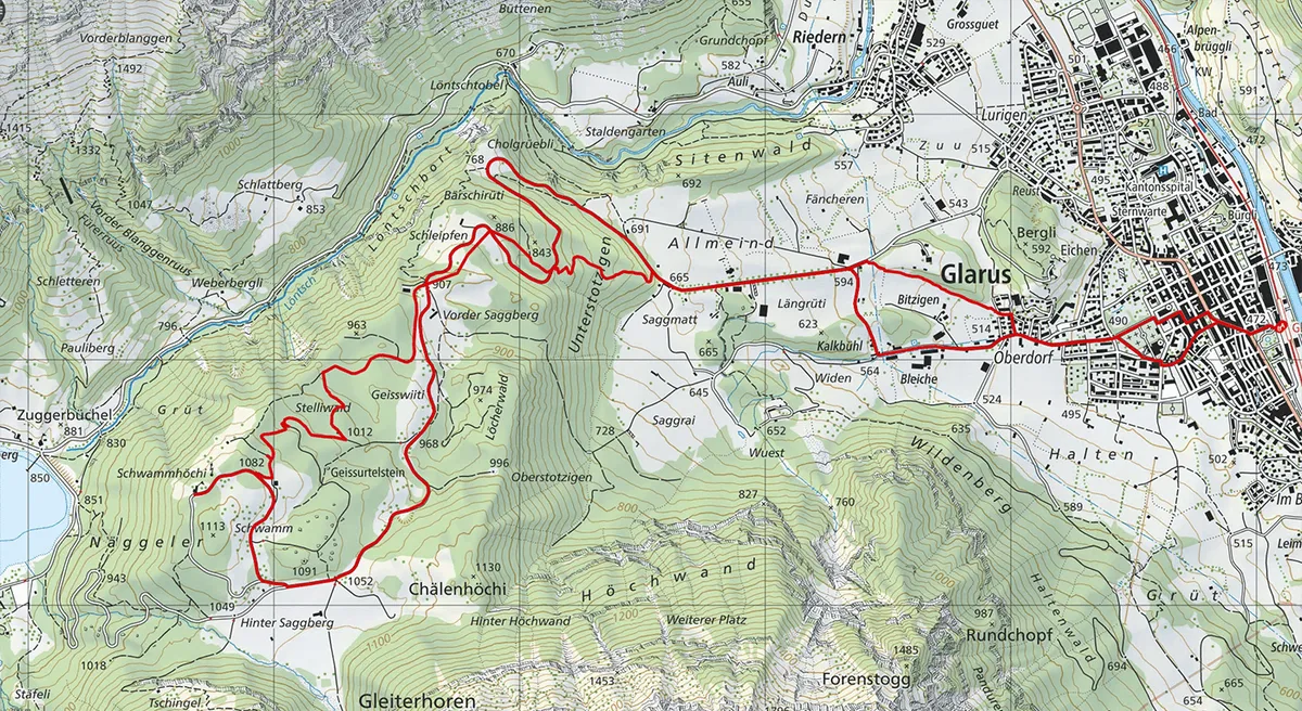 Karte Sattelfest auf Tour: Einfache Bike-Tour