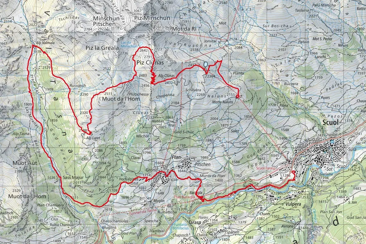 Karte Alpine Bike-Tour