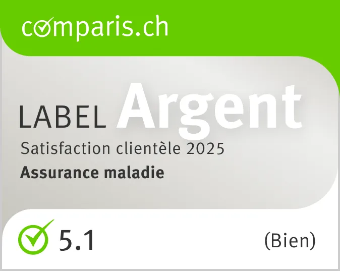 Comparis Label Argent pour ÖKK, Satisfaction clientèle 2025, Assurance maldie