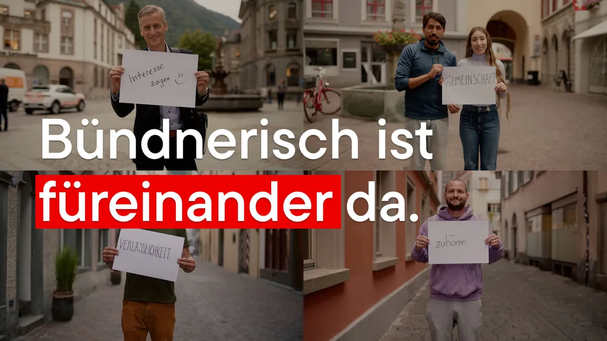 In der Kampagne «Bündnerisch füreinander da sein» kommen jene Menschen zu Wort, die hinter der Auszeichnung für die Nr. 1 in der Kundenzufriedenheit stehen.